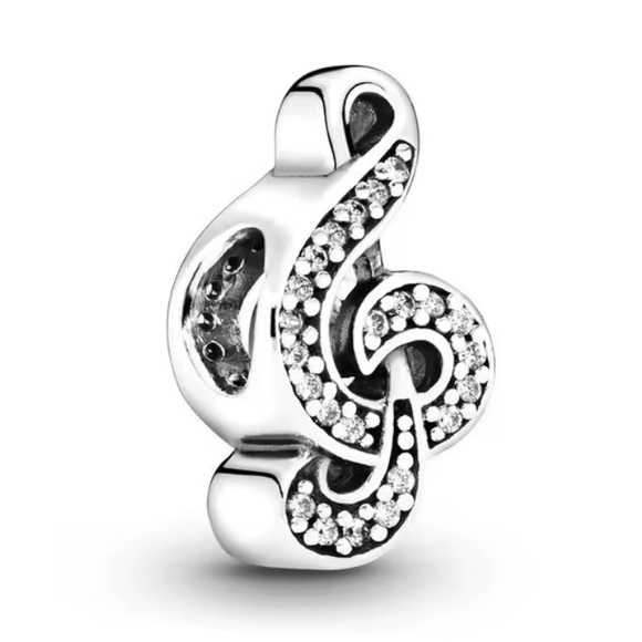 NWOT Sweet Music Treble Clef Charm Sterling Silver 925 - Picture 1 of 8